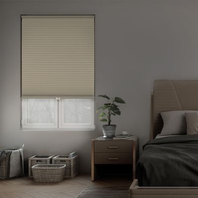 DEZ FURNISHINGS Cordless 1.5" Signature Blackout Cellular Shade, Energy Saver, 18" W x 36" H, Ivory