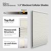 DEZ FURNISHINGS Cordless 1.5" Signature Blackout Cellular Shade, Energy Saver, 18" W x 36" H, Ivory view 2