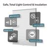 DEZ FURNISHINGS Cordless 1.5" Signature Blackout Cellular Shade, Energy Saver, 18" W x 36" H, Ivory view 4