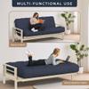 Loosh Home | 10" Twin Size Futon Sofa Bed Memory Foam Mattress - USA Made, Pecan Velvet Chenille, Frame Not Included view 4