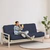 Loosh Home | 8" Twin Size Futon Sofa Bed Pocket Coil Foam Mattress - USA Made, Navy Velvet Chenille, Frame Not Included view 4