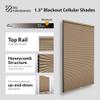 DEZ FURNISHINGS Cordless 1.5" Signature Blackout Cellular Shade, Energy Saver, 22.5" W x 60" H, Latte view 2