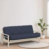 Loosh Home | 10" Twin Size Futon Sofa Bed Dual Gel Pocket Coil Foam Mattress - USA Made, Navy Velvet Chenille Textured Charcoal, Frame Not Included view 1
