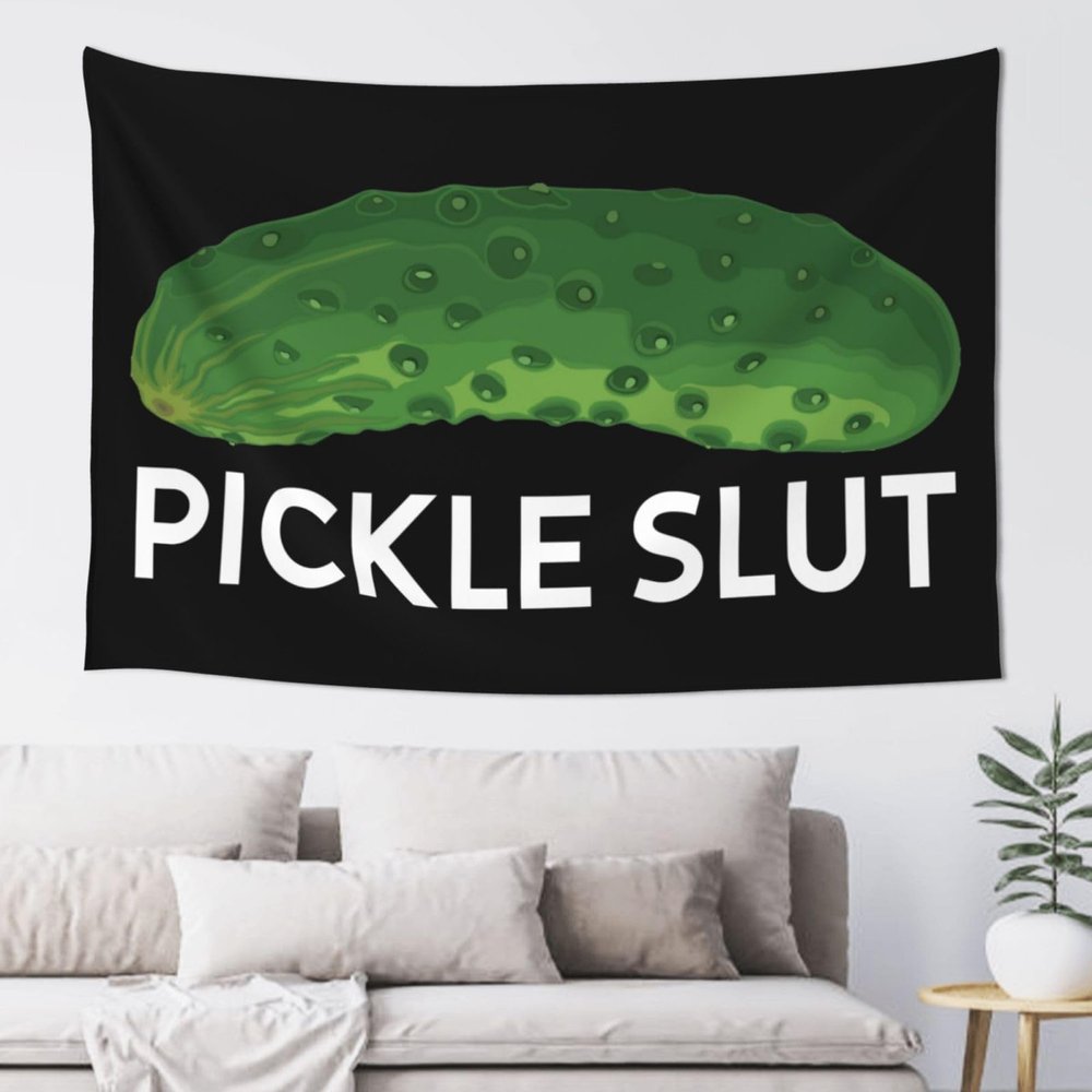 Haebfsl Tapestry For Bedroom,Pickle Slut Wall Hanging Decor For Home College Dorm Living Room, Woman Teen Girls Room Art Tapestries 60x40 Inch