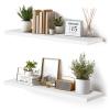 ABSWHLM Floating Wall Shelves 2-Pack - 36-Inch Rustic White Wooden Shelves for Storage and Dcor, Easy Installation for Living Room, Bedroom, and Kitchen view 1