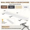 ABSWHLM Floating Wall Shelves 2-Pack - 36-Inch Rustic White Wooden Shelves for Storage and Dcor, Easy Installation for Living Room, Bedroom, and Kitchen view 2