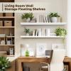 ABSWHLM Floating Wall Shelves 2-Pack - 36-Inch Rustic White Wooden Shelves for Storage and Dcor, Easy Installation for Living Room, Bedroom, and Kitchen view 4