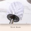 Compact Ceramics Square Plastic Toilet Brush Set Stainless Steel Brush Handle Toilet Brush with Breathable Base Rounded Brush Head Toilet Brush Bathroom Accessories view 3