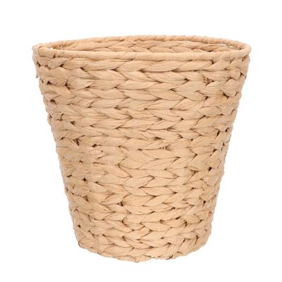 Angoily 0.78kg Woven Trash Can Multi-functional Imitation Rattan Storage Basket for Home Organization Paper String Material for Living Room Laundry Room Use