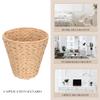 Angoily 0.78kg Woven Trash Can Multi-functional Imitation Rattan Storage Basket for Home Organization Paper String Material for Living Room Laundry Room Use view 3