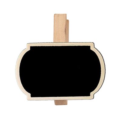 50Pcs Small Clip On Chalkboard Signs for Memos Notes Food Label Small Wood Message Board with Labels Clips for Wedding
