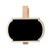 50Pcs Small Clip On Chalkboard Signs for Memos Notes Food Label Small Wood Message Board with Labels Clips for Wedding view 1