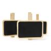 50Pcs Small Clip On Chalkboard Signs for Memos Notes Food Label Small Wood Message Board with Labels Clips for Wedding view 3