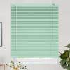 Aluminum Mini Blinds, 1'' Slat Cordless No Drill Venetian Blind, W 10'' 20'' 23'' 48'' 55'' 72'' Room Darkening Horizontal Mini Blinds, Waterproof Window Shades for Office Home Indoor Privacy(Light gr view 1