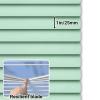 Aluminum Mini Blinds, 1'' Slat Cordless No Drill Venetian Blind, W 10'' 20'' 23'' 48'' 55'' 72'' Room Darkening Horizontal Mini Blinds, Waterproof Window Shades for Office Home Indoor Privacy(Light gr view 2
