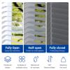 Aluminum Mini Blinds, 1'' Slat Cordless No Drill Venetian Blind, W 10'' 20'' 23'' 48'' 55'' 72'' Room Darkening Horizontal Mini Blinds, Waterproof Window Shades for Office Home Indoor Privacy(Light gr view 3
