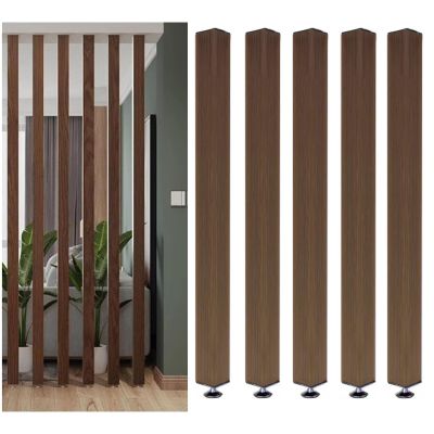 1/2/5Pack Wall Partition Room Divider Floor to Ceiling Wooden Slats, 3ft/4ft/5ft/6ft/7ft/8ft Tall - Privacy Screen, Living Room Simple Modern Entrance Restaurant Office Decor Column(5 pcs,170cm/67in/5