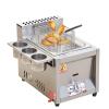 Deep Fat Fryer, Stainless Steel LPG Fat Fryer with Removable Basket, Freestanding Temperature Control, Natural Gas Single Tank, Includes Lid view 1