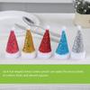 TOPPERFUN 5pcs Mini Christmas Hat Cutlery Cap Decor Cloth Xmas view 4