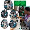 Stoneage Arts Decorative Natural Stone Eggs Multipack for Home Decor, Handcarved and Designed in Kenya. (Oceanic Bliss, Penguin Ice) view 2