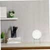 GRIRIW Natural Crystal Ball Four-Leaf Clover Silver Stand Decorative Feng Shui Meditation Home view 3