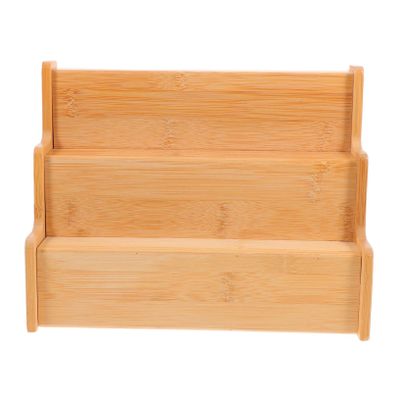 FELTECHELECTR Countertop Spice Rack Bamboo Kitchen Shelf Organizer Seasoning Holder for Pantry Storage