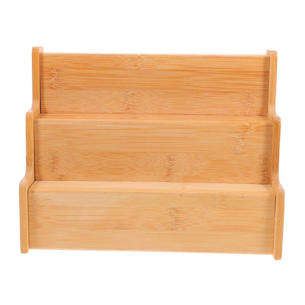 FELTECHELECTR Countertop Spice Rack Bamboo Kitchen Shelf Organizer Seasoning Holder for Pantry Storage