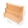 FELTECHELECTR Countertop Spice Rack Bamboo Kitchen Shelf Organizer Seasoning Holder for Pantry Storage view 2