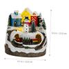 GRIRIW Music Lighted House with Animated Train Christmas Village Tabletop Decoration Holiday Ornament for Christmas Table Decorations Snowman Design view 2