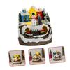 GRIRIW Music Lighted House with Animated Train Christmas Village Tabletop Decoration Holiday Ornament for Christmas Table Decorations Snowman Design view 4