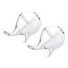 Whale Glass Oil Lamp Xmas 2pcs Desktop Decor for Home Restaurant view 1