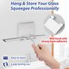 2-Pack Stainless Steel Shower & Window Squeegees with Microfiber Cloths and Wall Hook Holders, 10 & 12 Glass Cleaner for Bathrooms and Windows view 4