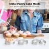 12 Pcs Stainless Steel Tart Rings Set, Includes 1.97 & 3.15 Mousse Rings, Perforated Cake Molds, Heat-Resistant Baking Tools For Pastries view 3