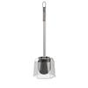 Compact Geometric Transparently Toilet Brush Holder Set Stainless Steel Handle Toilet Brush Floor Standing Plastic Brush Toilet Brush Bathroom Accessories view 1