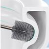 Compact Geometric Transparently Toilet Brush Holder Set Stainless Steel Handle Toilet Brush Floor Standing Plastic Brush Toilet Brush Bathroom Accessories view 4