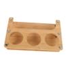 Ciieeo 3holes Multi-functional Kitchen Spice Holder Rack Elegant Wooden Organizer for Salt Oil Vinegar Soy Sauce Bottles Versatile Storage for Spices and More view 1