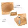 Ciieeo 3holes Multi-functional Kitchen Spice Holder Rack Elegant Wooden Organizer for Salt Oil Vinegar Soy Sauce Bottles Versatile Storage for Spices and More view 3