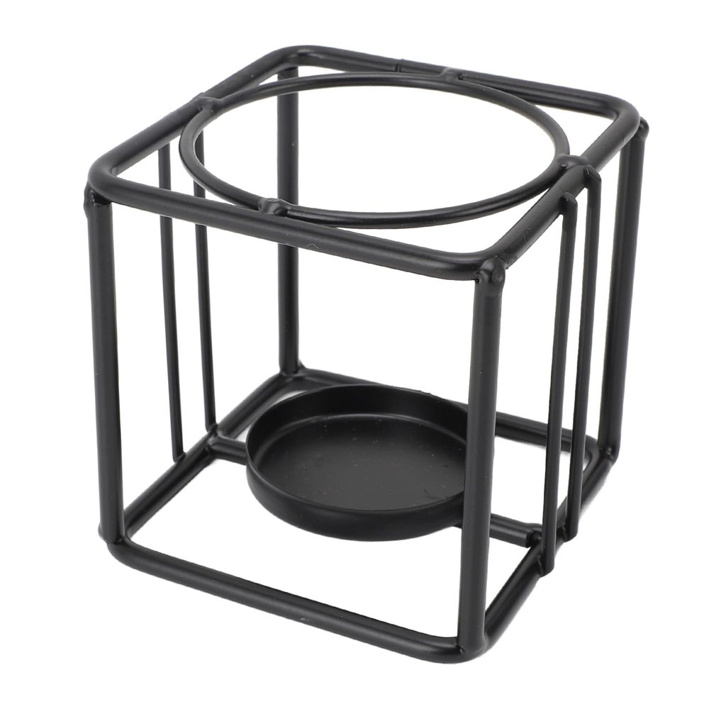 Elegant Iron Tea Light Candle Holder with Hollow Design for Home & Bedroom Decor Metal Tealight Stand Enhances Ambiance