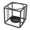 Elegant Iron Tea Light Candle Holder with Hollow Design for Home & Bedroom Decor Metal Tealight Stand Enhances Ambiance view 1