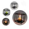 Elegant Iron Tea Light Candle Holder with Hollow Design for Home & Bedroom Decor Metal Tealight Stand Enhances Ambiance view 2