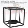 Elegant Iron Tea Light Candle Holder with Hollow Design for Home & Bedroom Decor Metal Tealight Stand Enhances Ambiance view 3