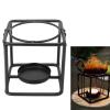 Elegant Iron Tea Light Candle Holder with Hollow Design for Home & Bedroom Decor Metal Tealight Stand Enhances Ambiance view 4