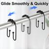 Resze Metal Shower Curtain Hooks,Shower Hooks for Shower Curtain and Liner view 4