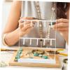 LRXIYODE 2 Tier Jewelry Hanger with Hanging Hooks for Desk Storage Rack view 4