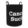 Cancer Sucks Dirty clothes laundry basket with handle Medium view 2