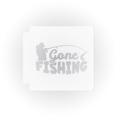 Stencil Gone Fishing 783-I543 Stencil (15 inch)