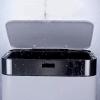 CAOJLjiaxiang-2012 Trash Can Intelligent Sensor Classified Trash Can Kitchen Large Capacity Household Stainless Steel Light Luxury Office Living Room High Feet Bathroom Trash Can(Black) view 3