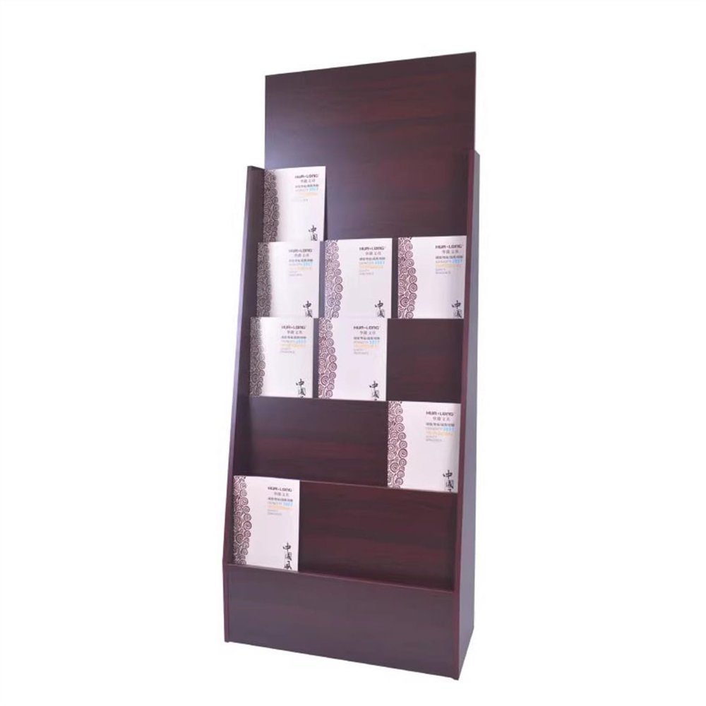 CFGH6FDF Magazine Holder Floor Standing Newspaper Racks Information Display Racks Wooden Periodicals Racks Data Racks Magazine Racks to Hold Magazines, Records, Newspapers Literature Display Stand
