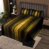 jejeloiu Black Yellow Stripes Bedspread Twin Size Kids Gradient Striped Coverlet Set Teens Modern Neon Abstract Art Quilted Coverlet Soft Lightweight Room Decor view 2