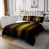 jejeloiu Black Yellow Stripes Bedspread Twin Size Kids Gradient Striped Coverlet Set Teens Modern Neon Abstract Art Quilted Coverlet Soft Lightweight Room Decor view 4